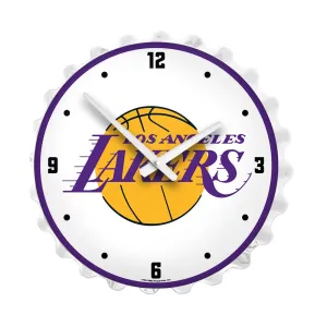 Los Angeles Lakers: Bottle Cap Lighted Wall Clock