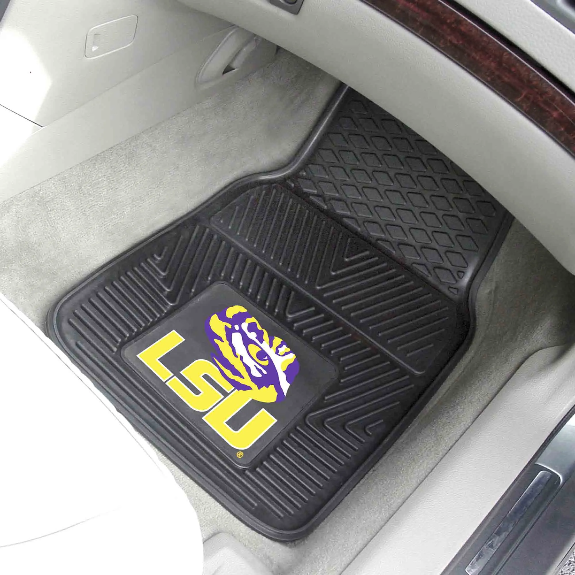 LSU 2-pc Vinyl Car Mat Set