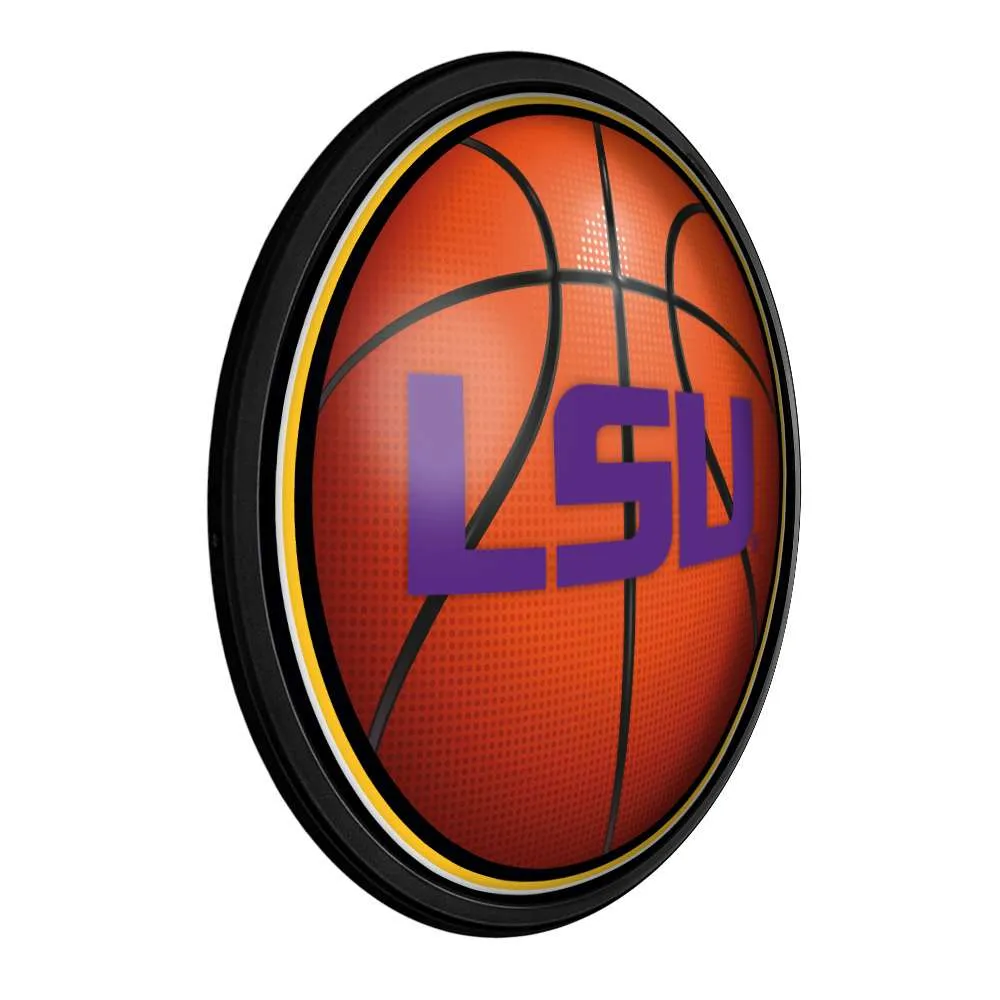 LSU Tigers: Basketball - Round Slimline Lighted Wall Sign