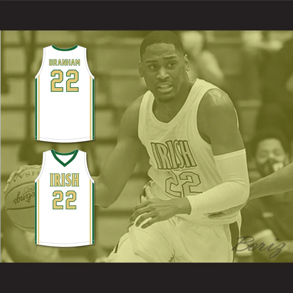 Malaki Branham 22 St. Vincent–St. Mary High School Fighting Irish White Basketball Jersey 2