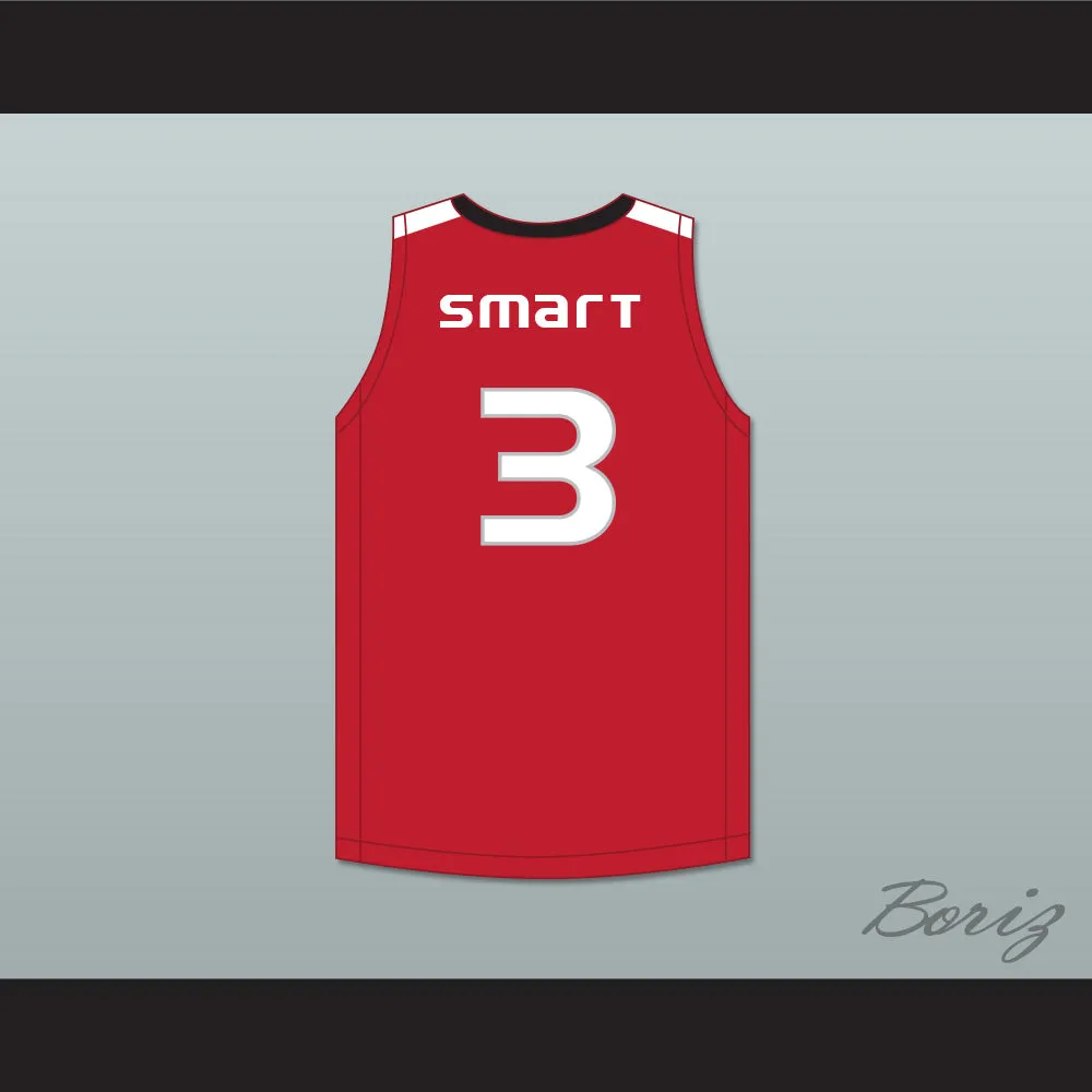 Marcus Smart 3 Edward S. Marcus High School Marauders Red Basketball Jersey 2