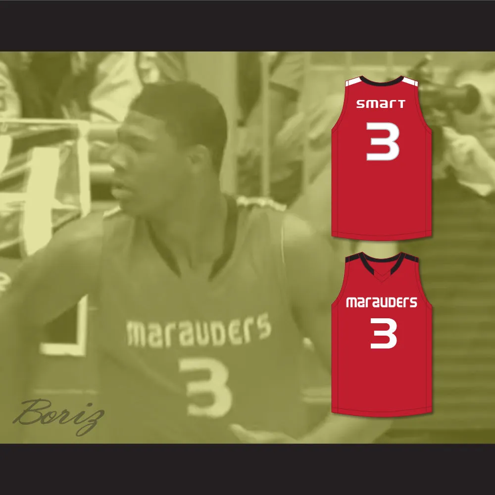 Marcus Smart 3 Edward S. Marcus High School Marauders Red Basketball Jersey 2