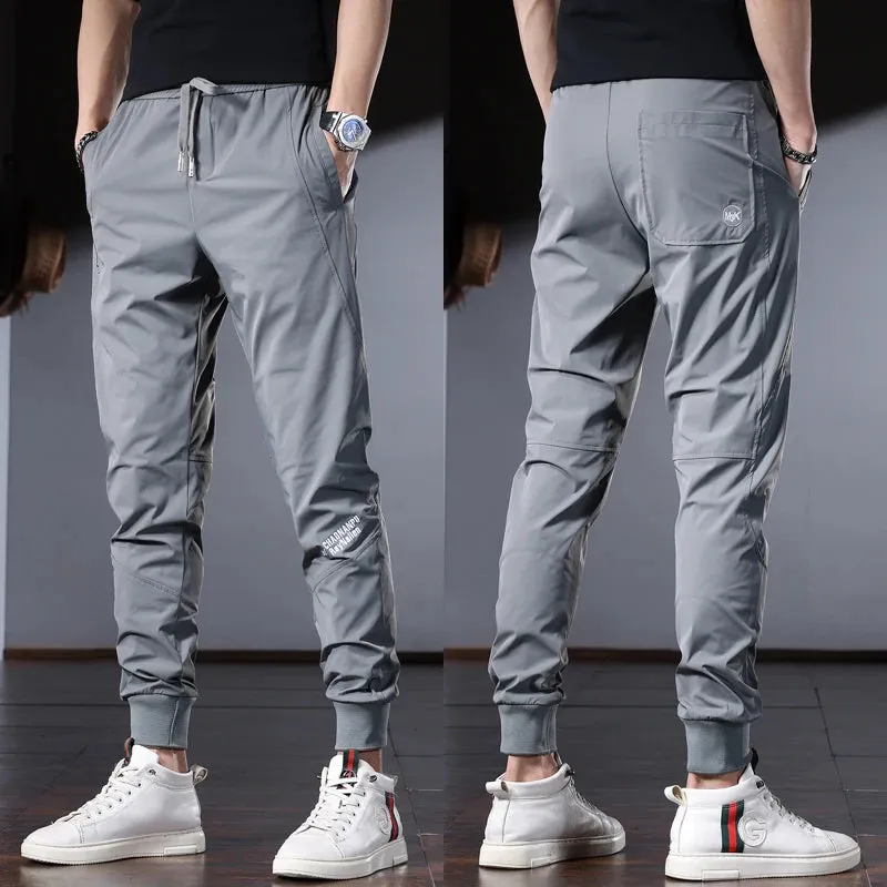 Men's Casual Summer Sport Joggers: Fashionable Letter Design, Slim Fit, Elastic Waist Trousers