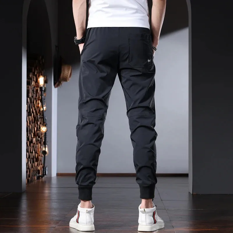 Men's Casual Summer Sport Joggers: Fashionable Letter Design, Slim Fit, Elastic Waist Trousers