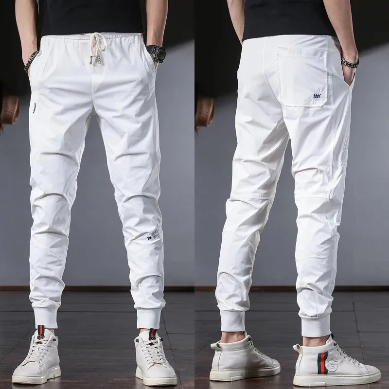 Men's Casual Summer Sport Joggers: Fashionable Letter Design, Slim Fit, Elastic Waist Trousers
