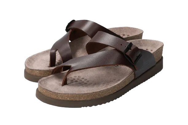 Mephisto Womens Helen Chestnut Leather Sandals
