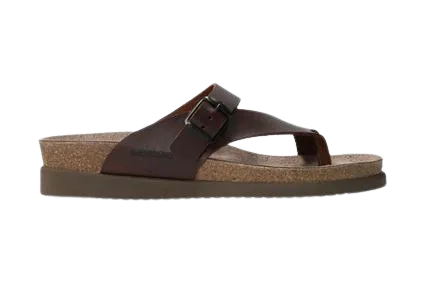Mephisto Womens Helen Chestnut Leather Sandals