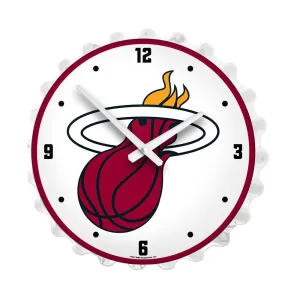 Miami Heat: Bottle Cap Lighted Wall Clock