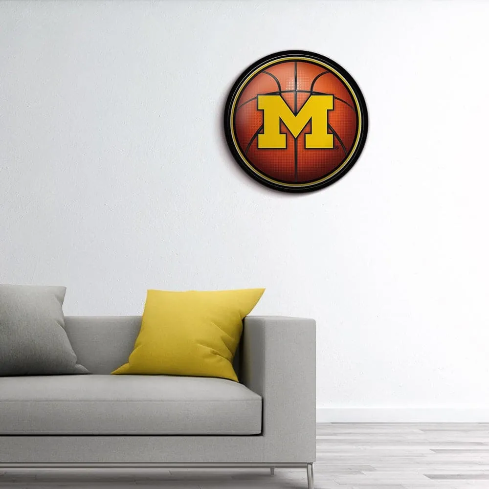 Michigan Wolverines: Basketball - Modern Disc Wall Sign