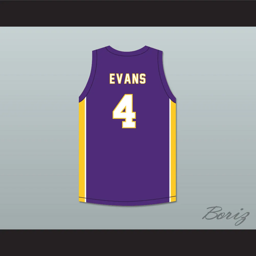 Mike Evans 4 Ball High School Tors Purple Basketball Jersey