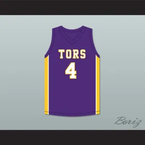 Mike Evans 4 Ball High School Tors Purple Basketball Jersey