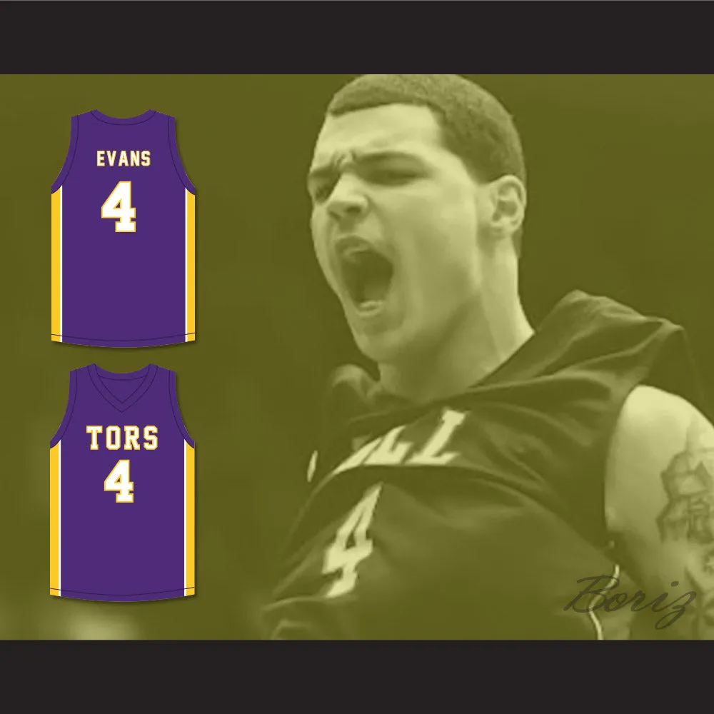 Mike Evans 4 Ball High School Tors Purple Basketball Jersey