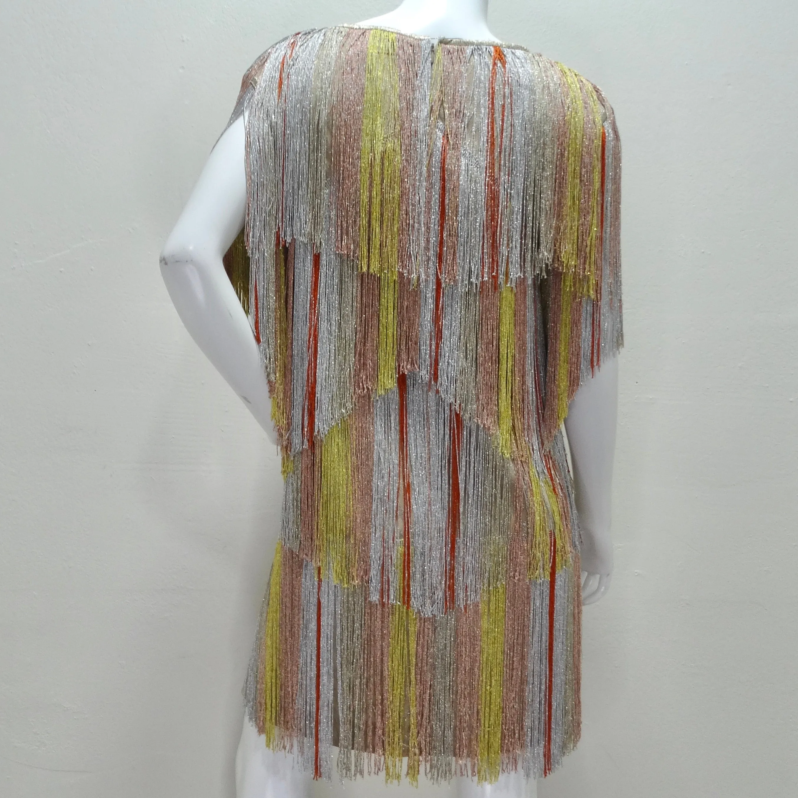 Missoni Multicolor Metallic Fringe Dress