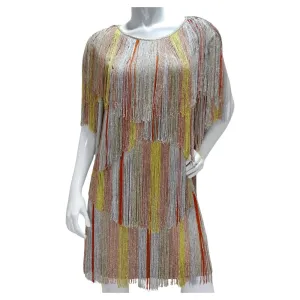 Missoni Multicolor Metallic Fringe Dress