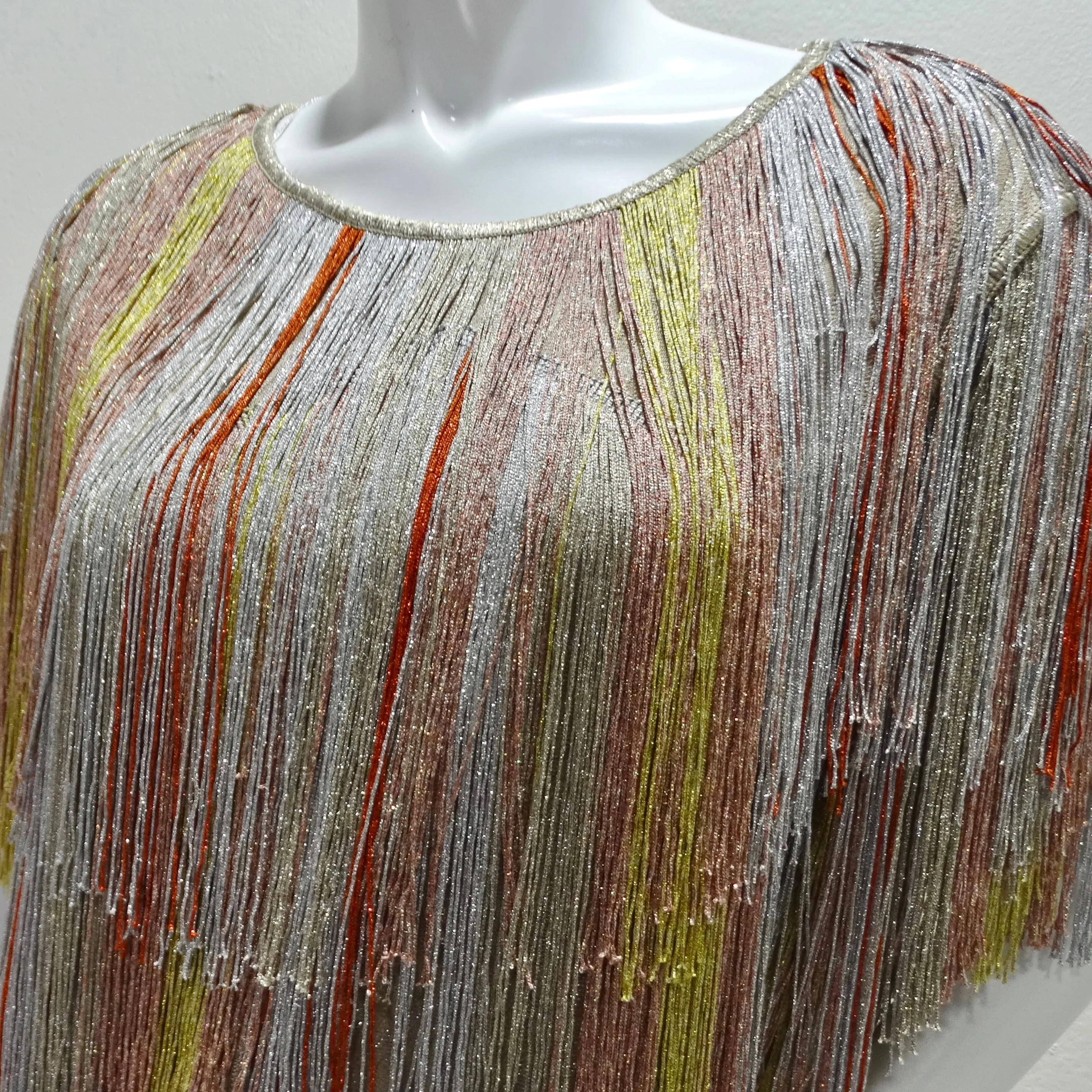 Missoni Multicolor Metallic Fringe Dress