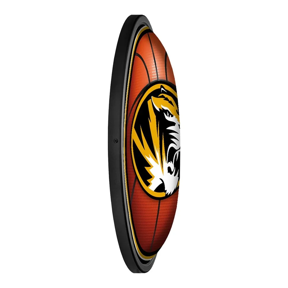 Missouri Tigers: Basketball - Round Slimline Lighted Wall Sign