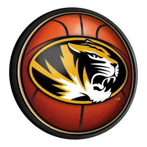 Missouri Tigers: Basketball - Round Slimline Lighted Wall Sign