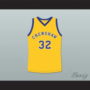 Monica Wright 32 Crenshaw High School Yellow Basketball Jersey
