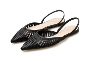 New Women Flat Sandals Brand Design Pointed Toe Slip On Sandal