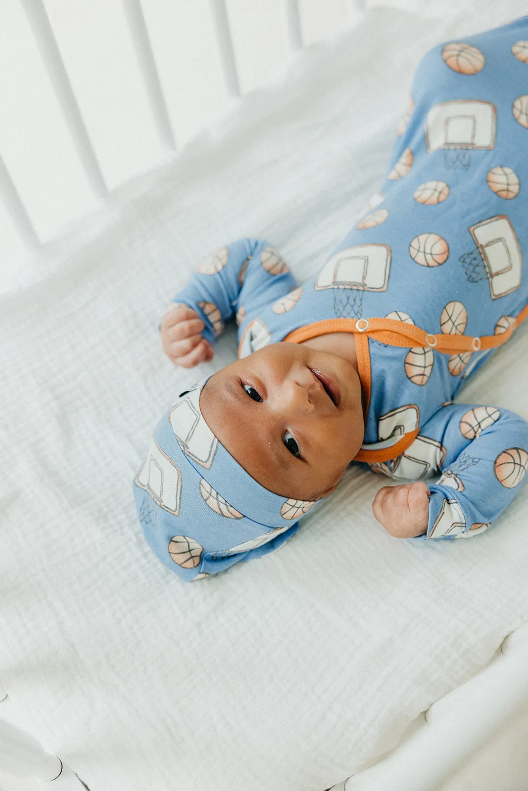 Newborn Knotted Gown - Dunk