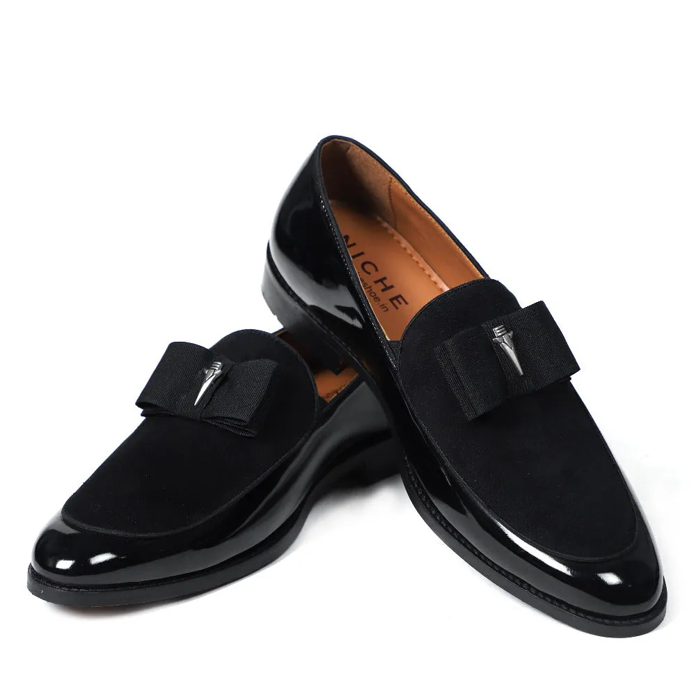 NICHE Black Patent Brooch Loafers