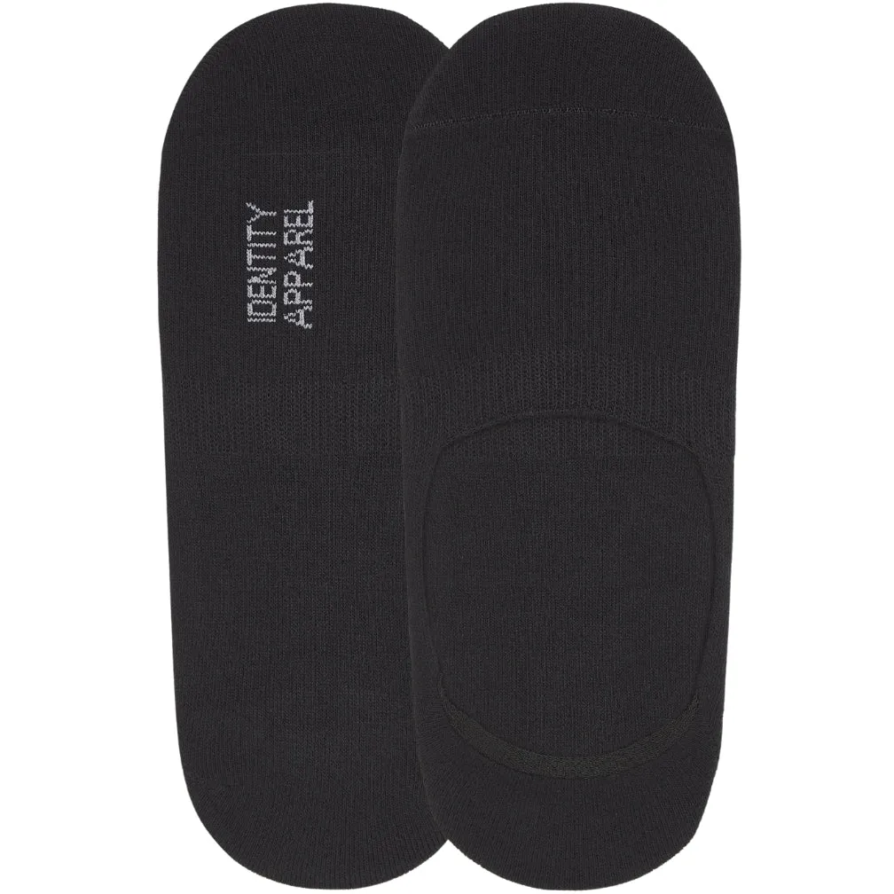 No-Show Invisible Basic Boat Socks with Wide Opening and Anti Slip Heel Gel