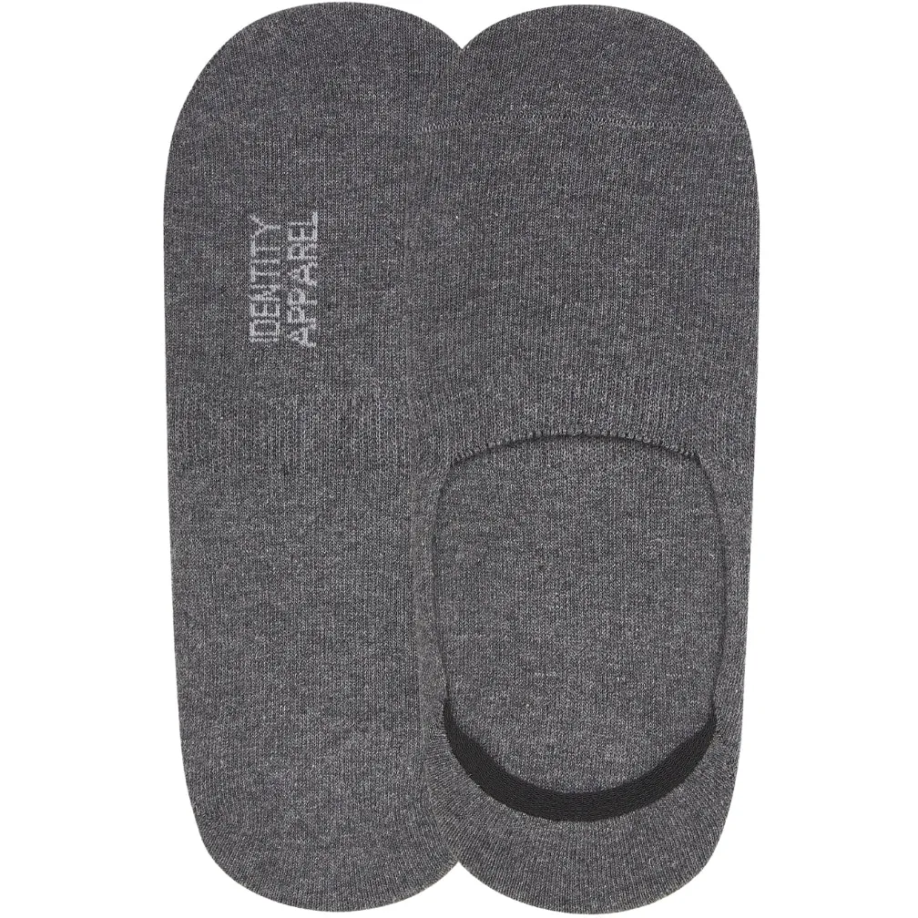 No-Show Invisible Basic Boat Socks with Wide Opening and Anti Slip Heel Gel