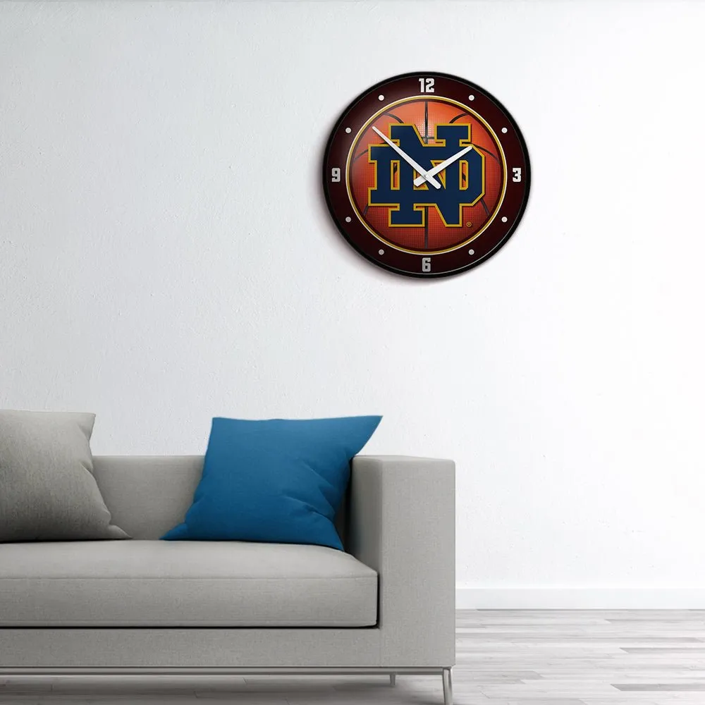 Notre Dame Fighting Irish: Basketball - Modern Disc Wall Clock