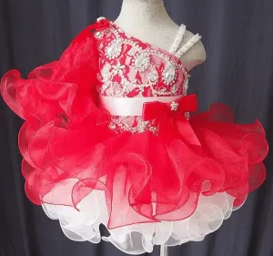 One Sleeve Glitz Infant/toddler/ Nations Performing Pageant Dress