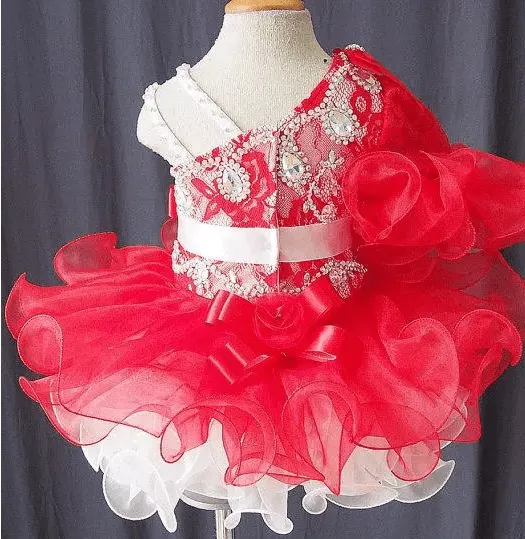 One Sleeve Glitz Infant/toddler/ Nations Performing Pageant Dress