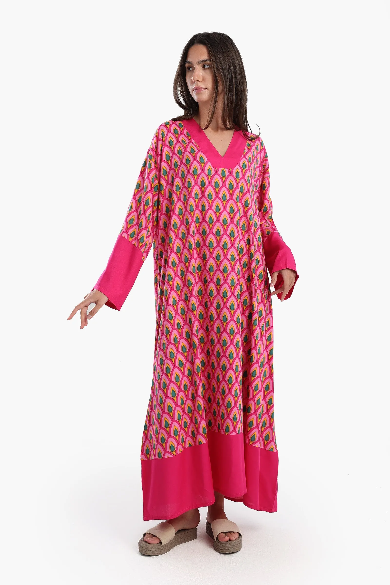 Oversized All Over Print Dress