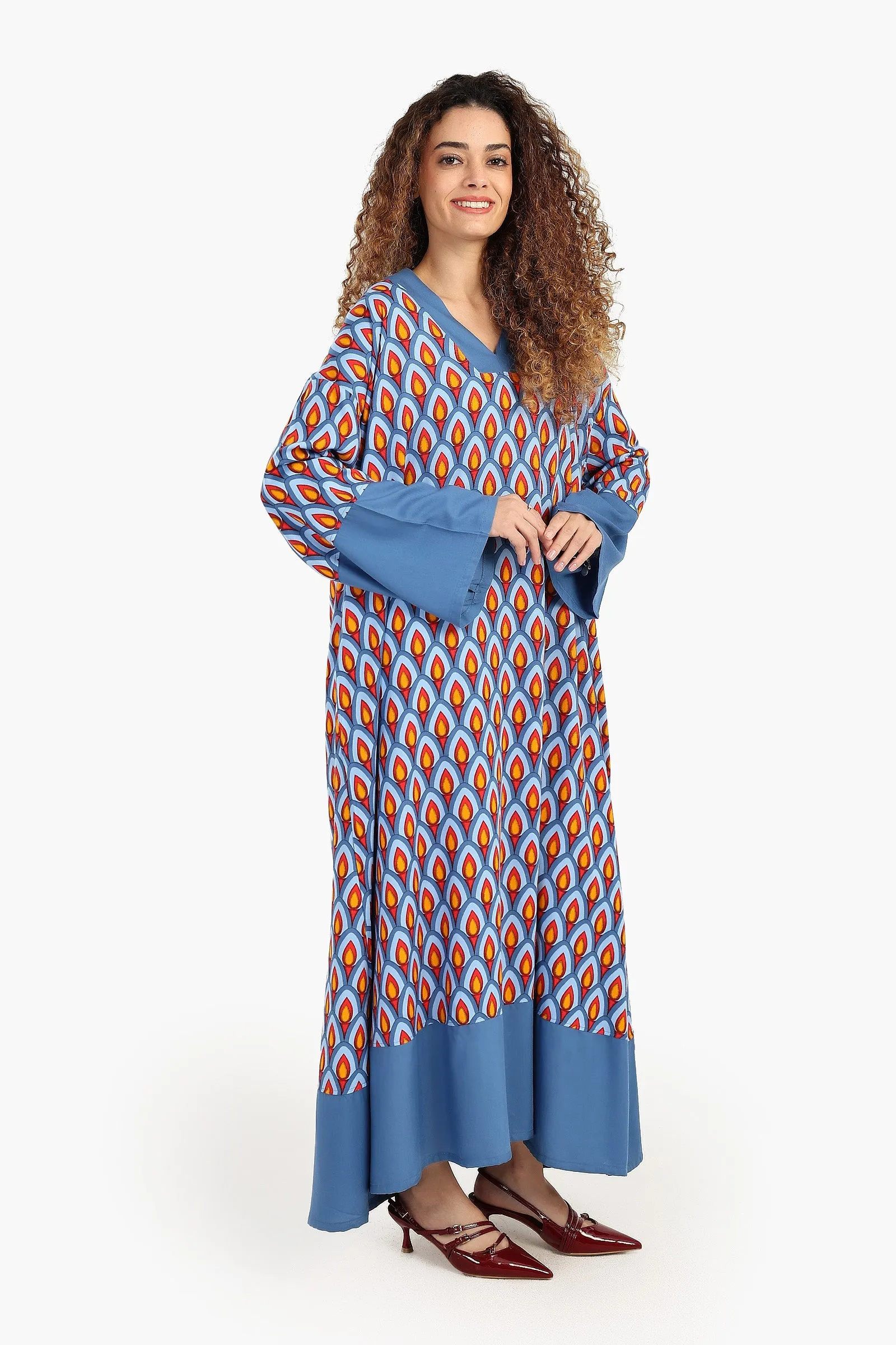 Oversized All Over Print Dress