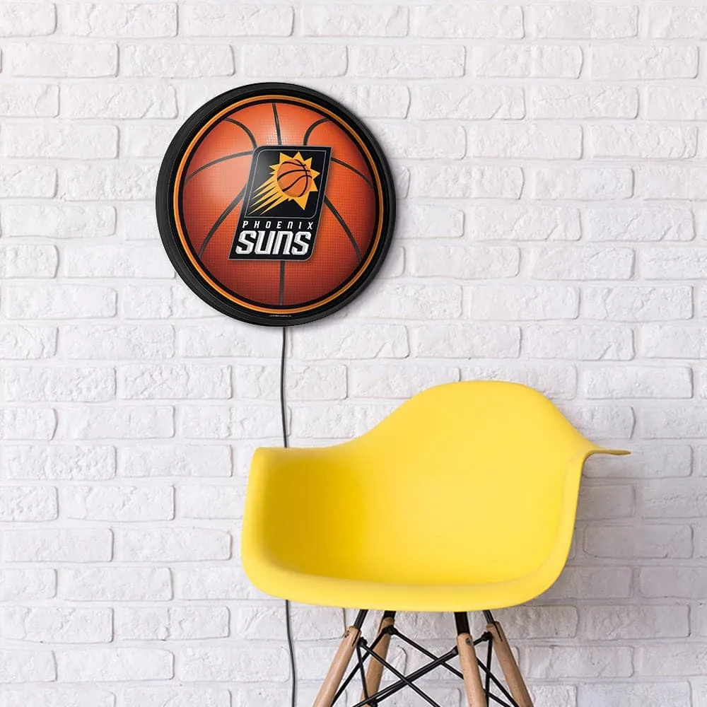 Phoenix Suns: Basketball - Round Slimline Lighted Wall Sign