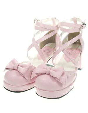 Popular Red High Heels PU Womens Lolita Shoes