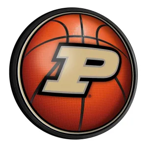 Purdue Boilermakers: Basketball - Round Slimline Lighted Wall Sign