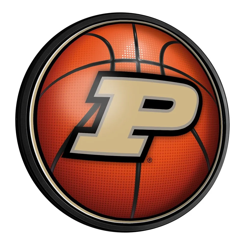 Purdue Boilermakers: Basketball - Round Slimline Lighted Wall Sign