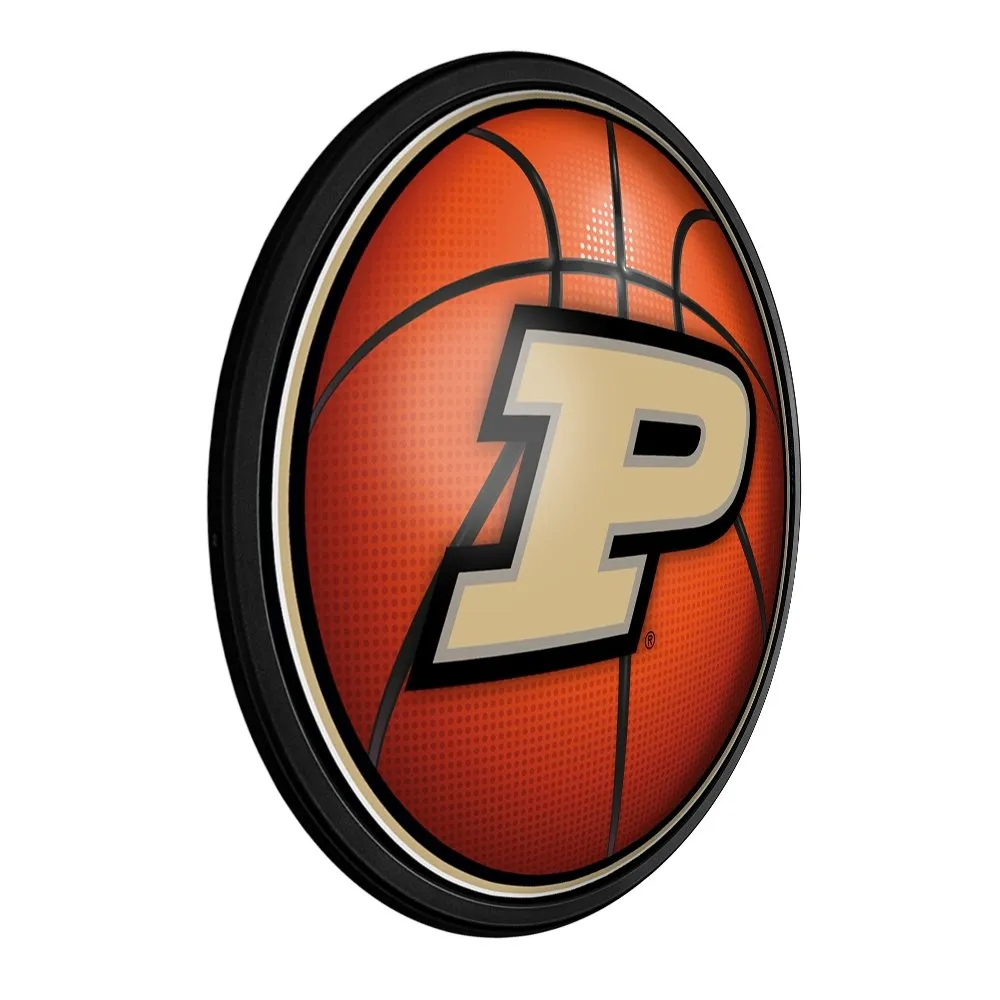 Purdue Boilermakers: Basketball - Round Slimline Lighted Wall Sign
