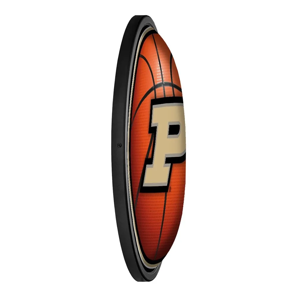 Purdue Boilermakers: Basketball - Round Slimline Lighted Wall Sign
