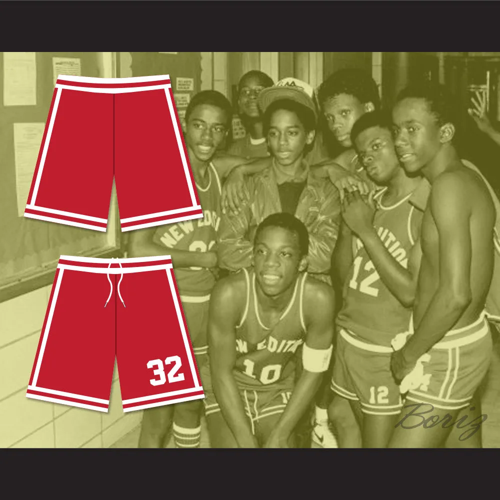 Ralph Tresvant 32 New Edition Red Basketball Shorts