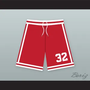 Ralph Tresvant 32 New Edition Red Basketball Shorts