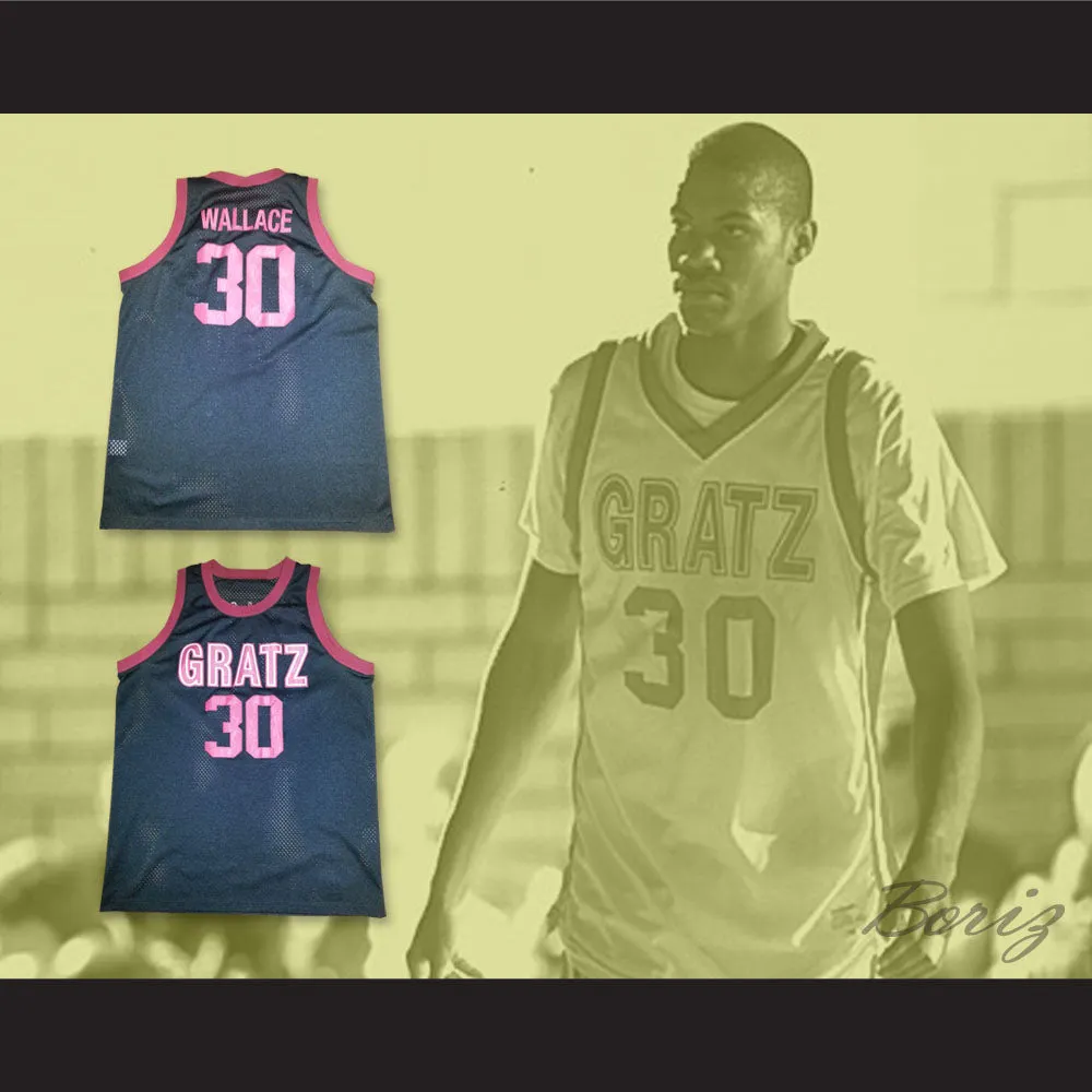 Rasheed Wallace 30 Simon Gratz High School Black Basketball Jersey