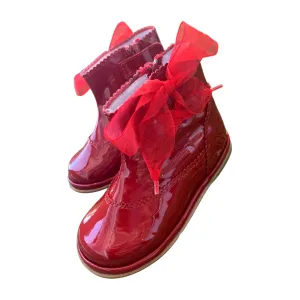 Red patent boot