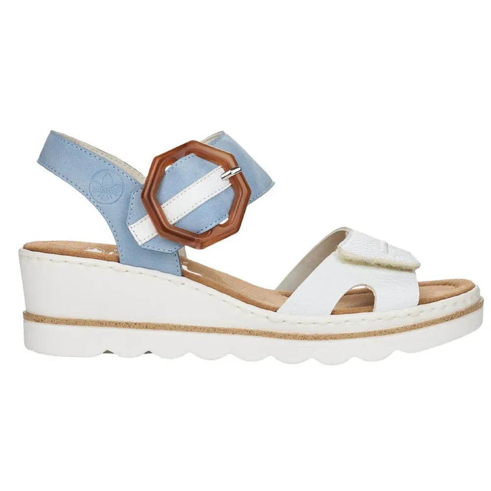 Rieker 67476-10 (Oyster) Weiss Ciel Sandals