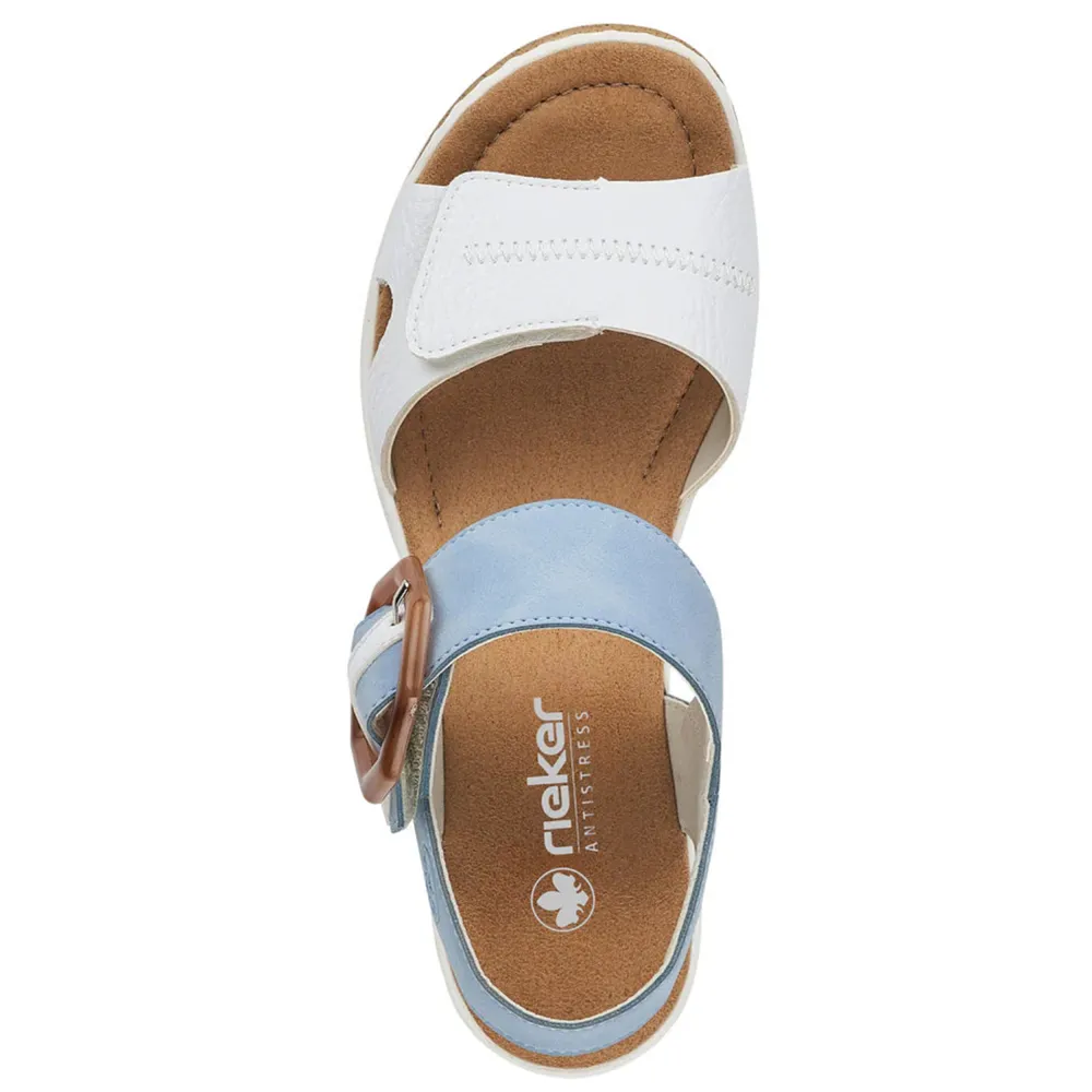 Rieker 67476-10 (Oyster) Weiss Ciel Sandals