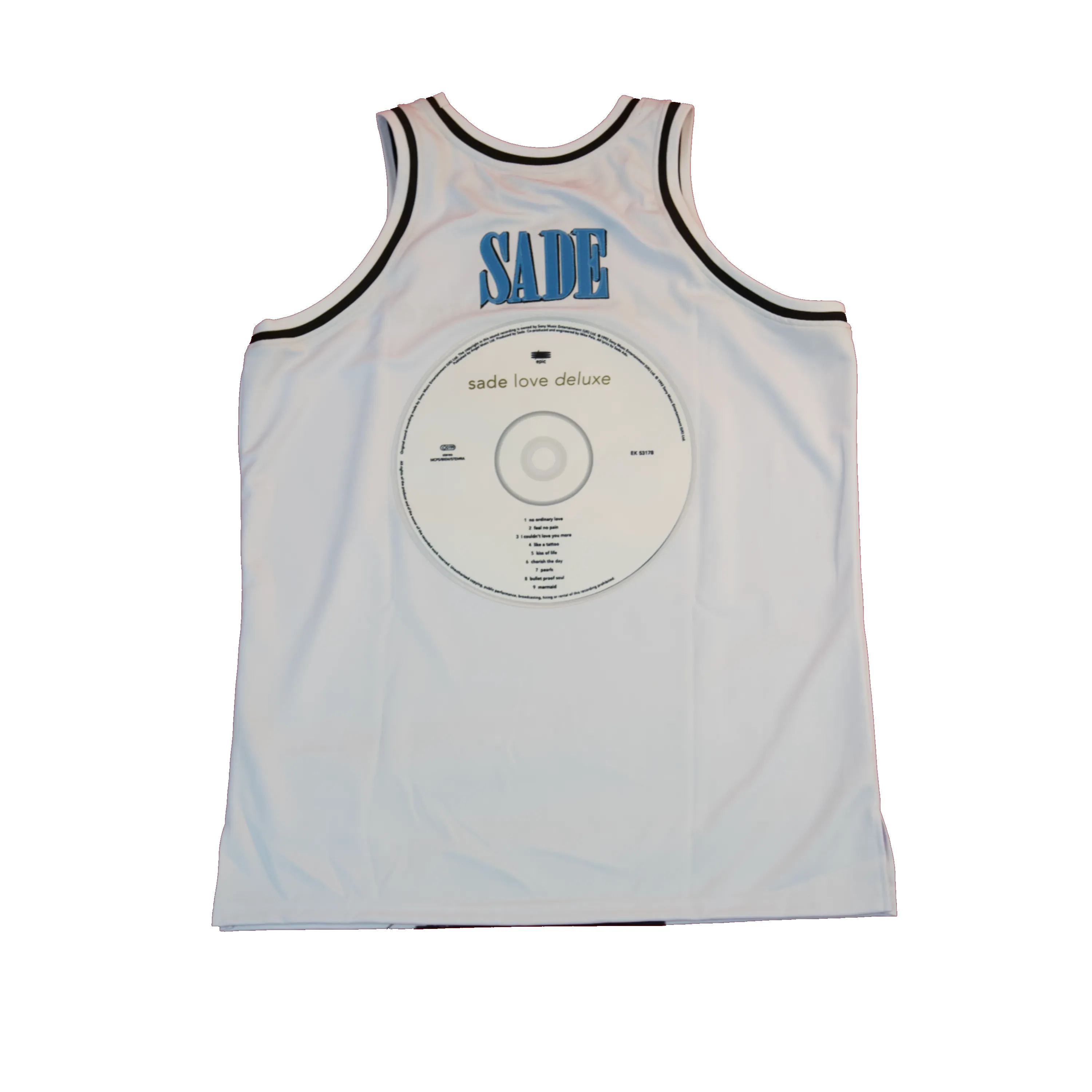 SADE LOVE WHITE BASKETBALL JERSEY