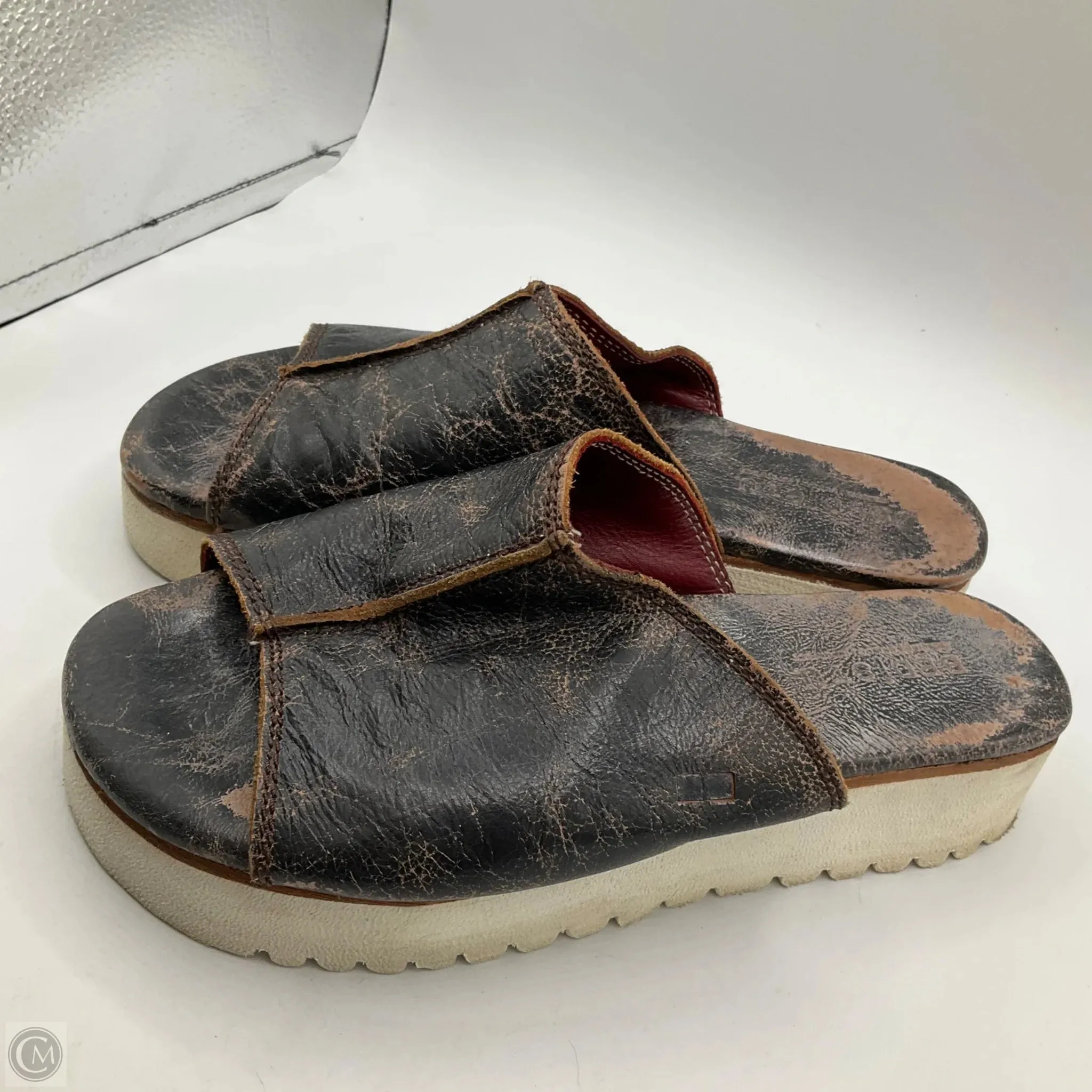 Sandals Flats By Bed Stu In Brown, Size: 9