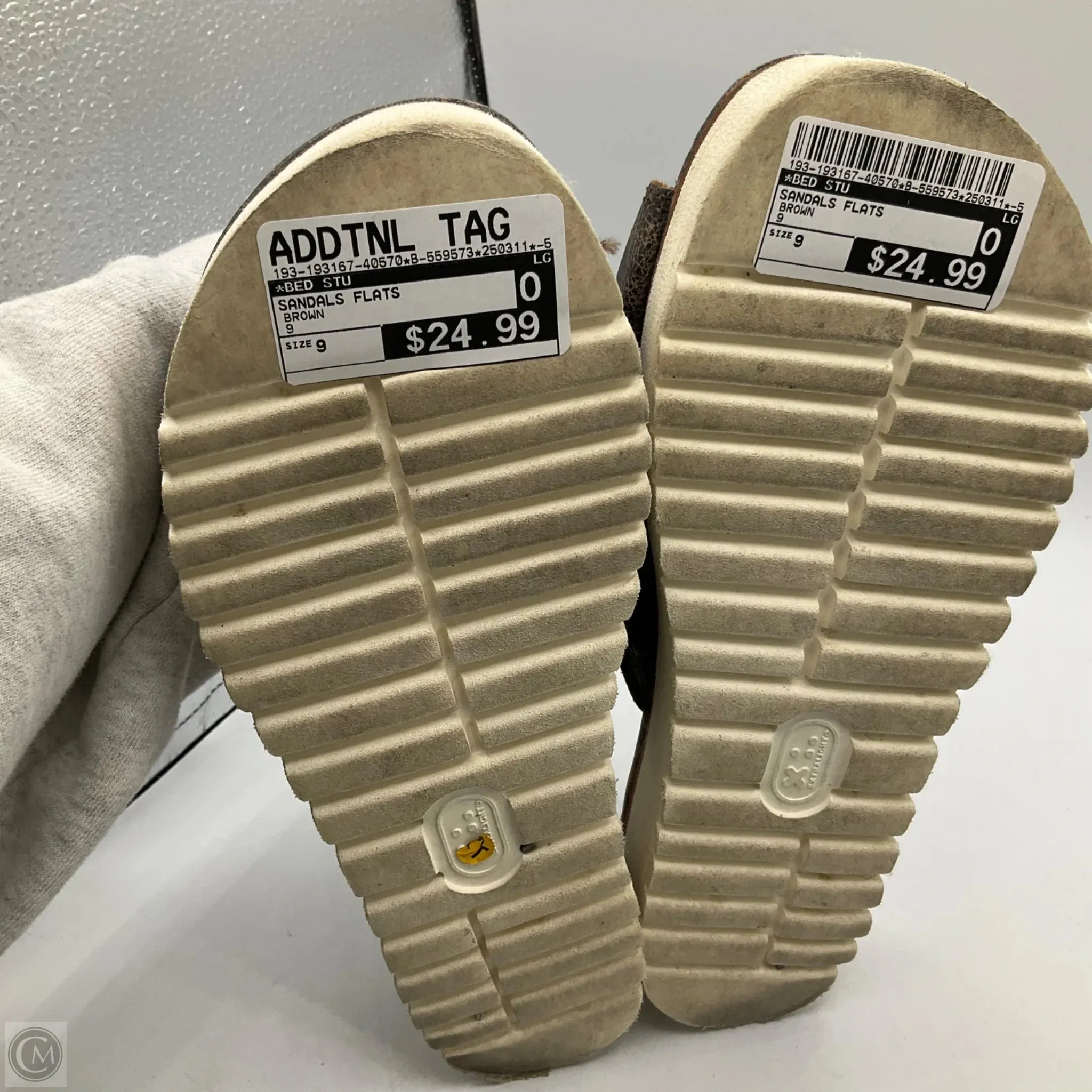Sandals Flats By Bed Stu In Brown, Size: 9