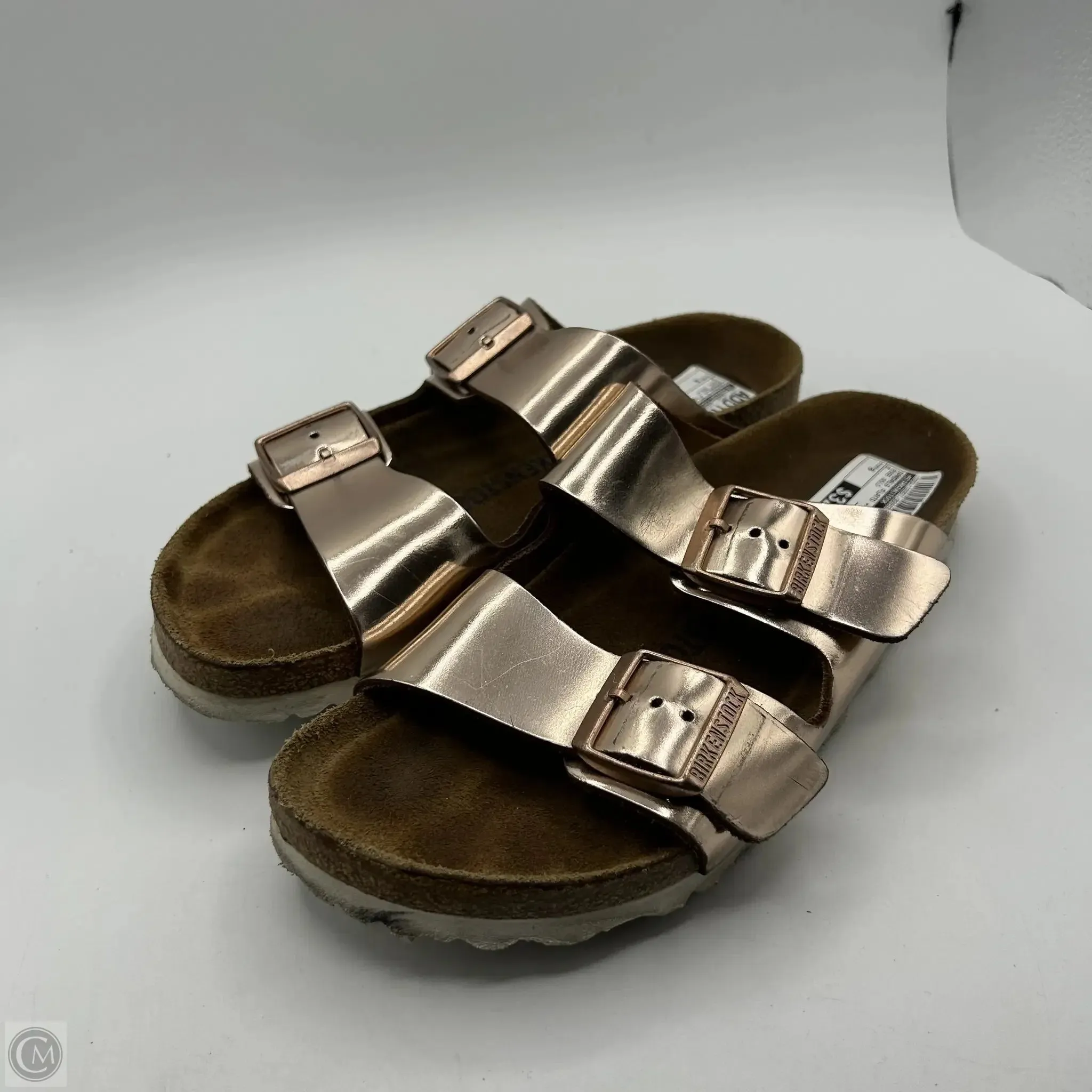 Sandals Flats By Birkenstock In Rose Gold, Size: 8