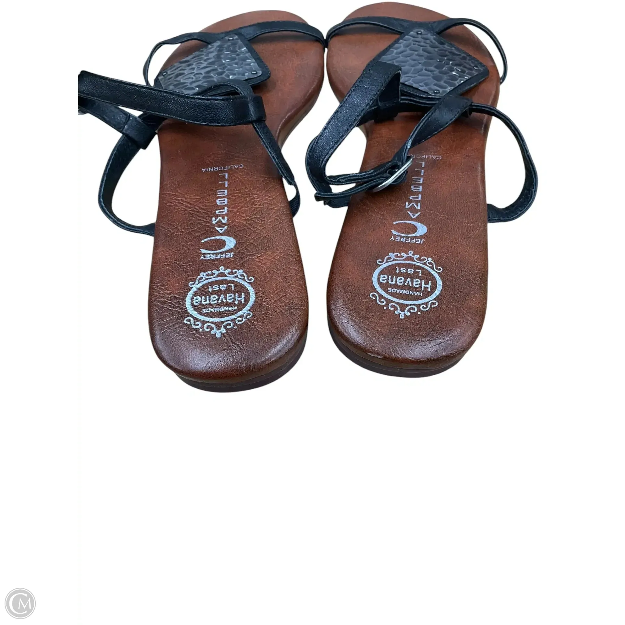 Sandals Flats By Jeffery Campbell In Black & Silver, Size: 9