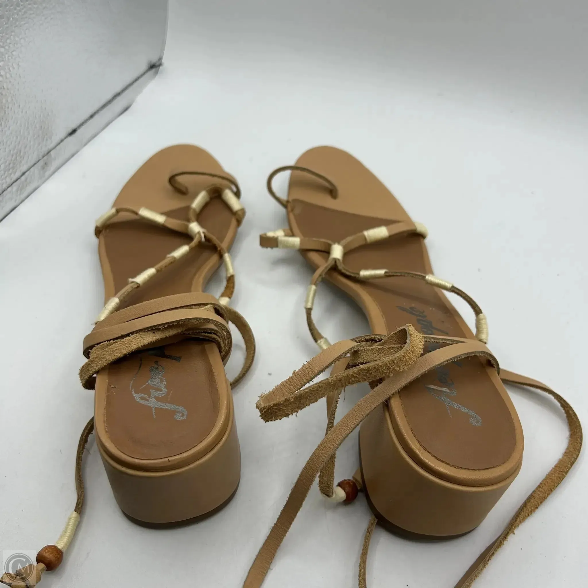 Sandals Heels Block By Free People In Tan, Size: 8.5